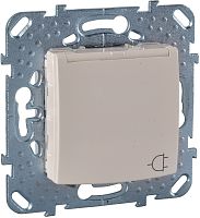 Розетка с заземлением без рамки Schneider Electric Unica 1-м. крышка шторки бежевый картинка